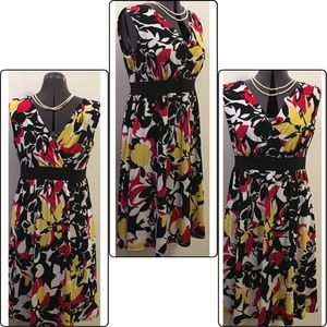 ✨3for$12 Madison Black and Red Faux Wrap Dress